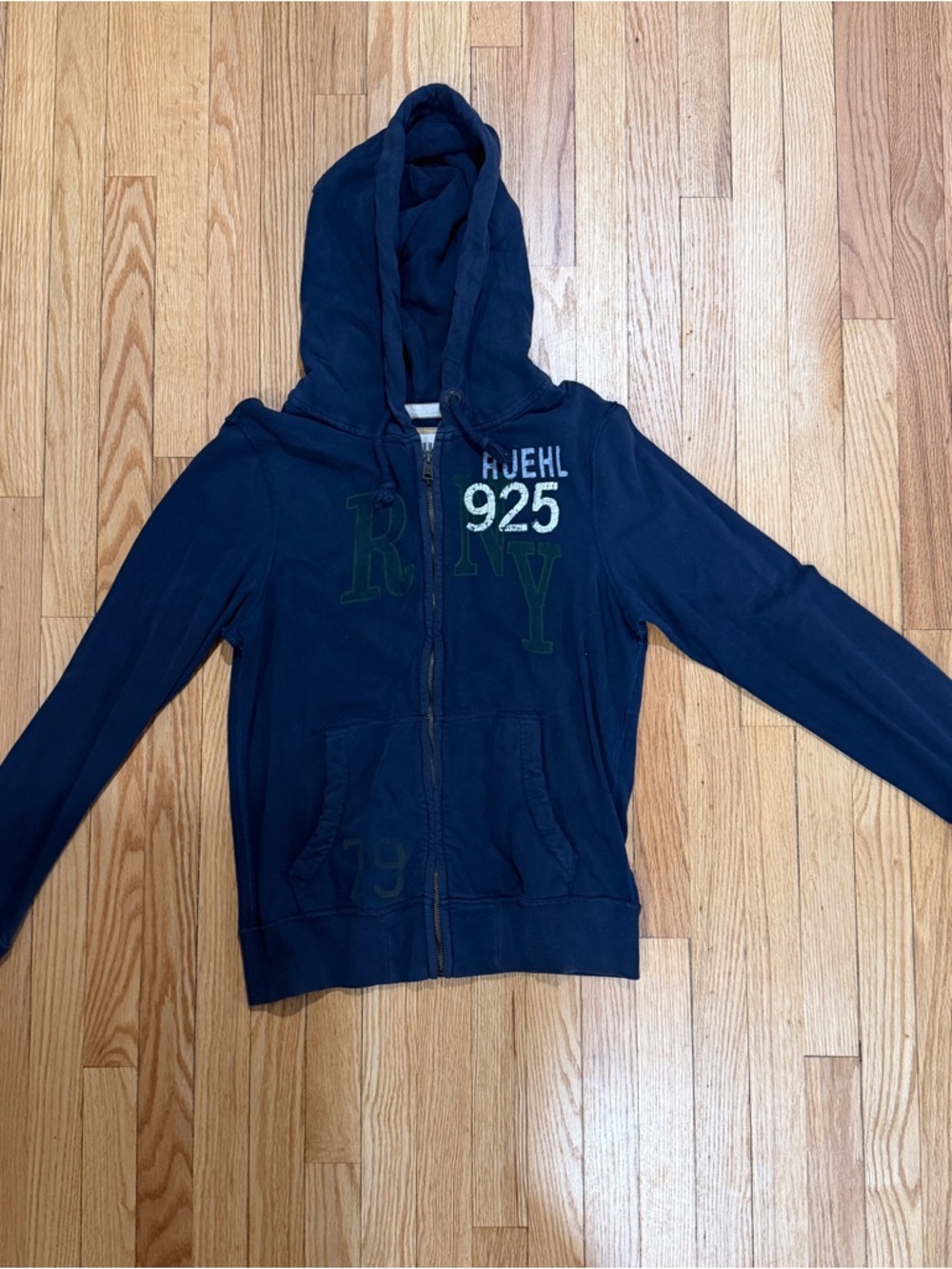 Ruehl No.925 Navy Zip Hoodie with Front Pockets